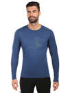 Fotogalerie Pánské merino triko FURRY LONG navy (Northbound)