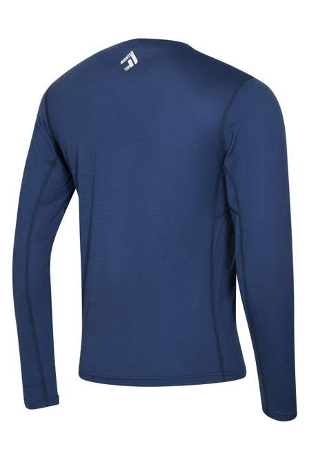 Fotogalerie Pánské merino triko FURRY LONG navy (Glacial lake)