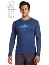 Fotogalerie Pánské merino triko FURRY LONG navy (Glacial lake)